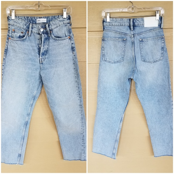 Zara Denim - Zara | High Rise Crop Straight Jeans